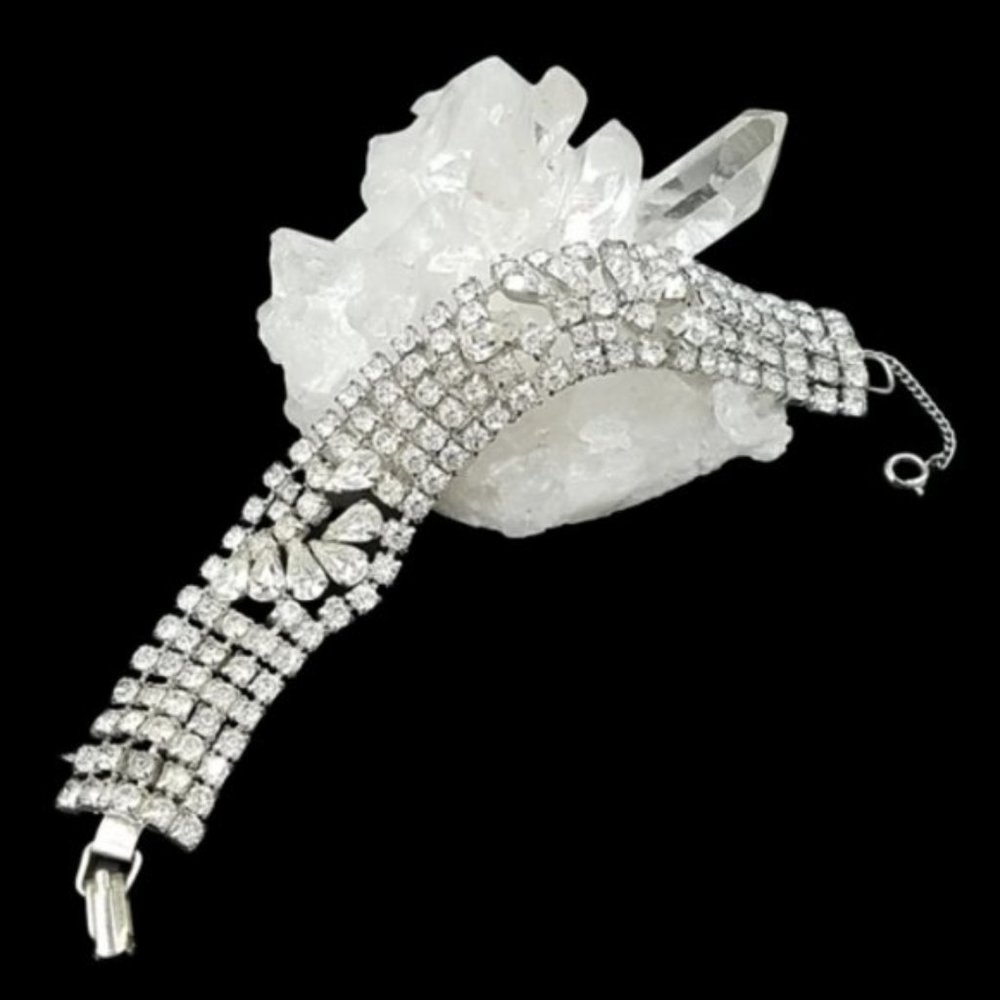 Vintage Kramer Hollywood Glam Rhinestone Bracelet